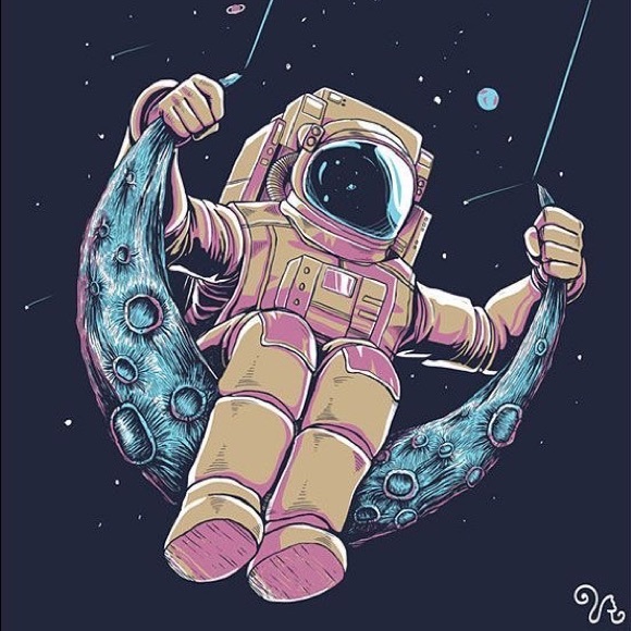 Astronaut Dangle Earrings(For Pierced)Ears Only - Picture 5 of 12